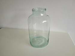 Old vintage 10 liter large size green huta jam jar 10 l