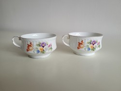 Old Bavarian porcelain cup with flower pattern 2 pcs