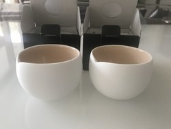 Porcelán Nespresso mokkás csészék, 7 cm átmérő, újak