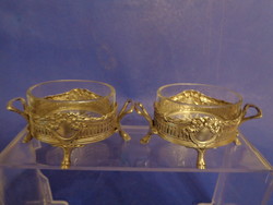 A pair of beautiful antique silver spice holders