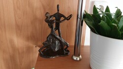 (K) Bronz szobor, art deco táncoló páros