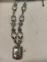 Israeli silver necklace with Roman glass