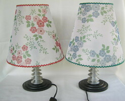 Iparművészeti retro lámpa pár fém lámpatest