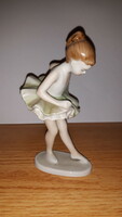 Hollóházi porcelán figura Balerina jelzett