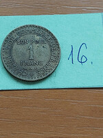 FRANCIA 1 FRANC FRANK 1922 Alumínium-bronz BON POUR  16