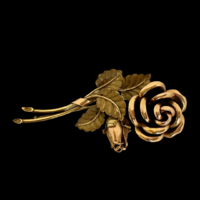 14k gold brooch rose