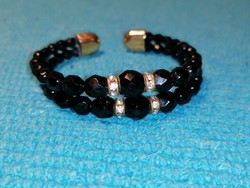 Black Faceted Pearl Bracelet (516)