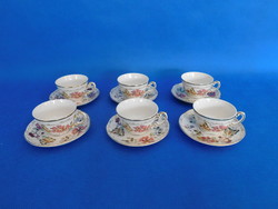 Zsolnay butterfly set of 6 coffee cups