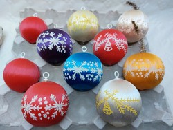 Retro Christmas tree decoration plastic color sphere 10 pcs