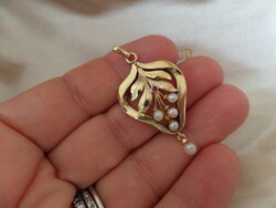 Gold large pearl pendant