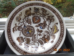 Neo-Renaissance Jacobean polychrome deep plate from the English company Ridgway