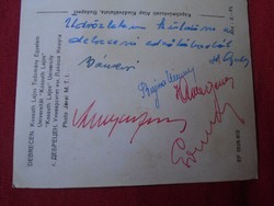 DEL011.7  Debrecen - Labdarúgó Játékvezetők Tanácsa Békéscsaba  1961 aláírásokkal ezdzőtábor