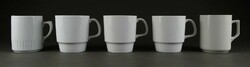 1L510 white mixed porcelain tea mug set 5 pieces