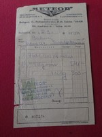 DEL014.3  METEOR  VIllamossági és csillárgyár RT Budapest  Rádió osztály bélyegzés  1943