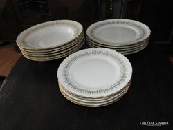 German airplane old gold pattern plate set - tableware plate set