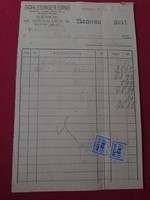 Del013.10 Invoice 1946-ernő schlesinger Budapest lace haberdashery large. - Mrs. János Stein - I say
