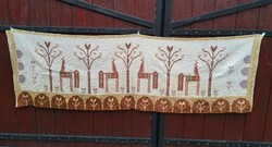 Retro Németh Éva  faliszőnyeg falvédő falikárpit szövött szőttes textil  Gyűjtői nosztalgia darab