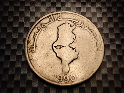 Tunézia 1 Dinár, 1990