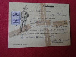 Del013.12 Chimney sweep - bill - 1946 Budapest
