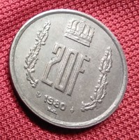 Luxemburg 1980. 20 frank