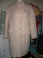 Alpaca - wool - mohair halvány rózsaszín kabát