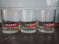 3 Cinzano glasses