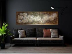 KarTüArt - copper flowers /rézvirágok , 140x45 cm, 3D festmény