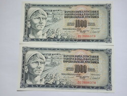Unc 1000 dinars 1981 ! Queuing !!
