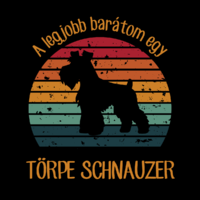 My best friend is a miniature schnauzer - vintage style dog canvas print