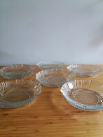 6 glass salad bowls