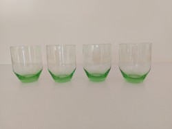 Retro glass cup green cup 8 pcs