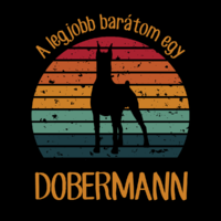 My best friend is a Doberman - vintage style dog canvas print