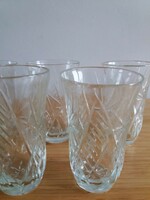 5 cut glass, crystal glasses