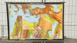 Haack Burbach térkép 1981 A Biblia földje  Óriási  méretű 180 cm x 120 cm magyar nyelvű