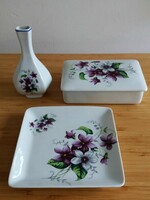 Ravenclaw violet set: large bonbonnier + bowl + small vase