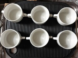 2 Great Plains retro porcelain, durable soup cups, designed by Ambrus Eva