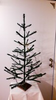 Old, artificial pine, 1 meter high Christmas tree with original box
