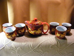 6 Personal dragon motif tea set