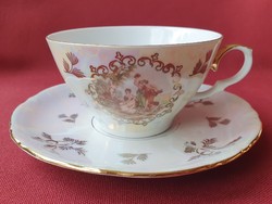 Kahla német lüszteres kávés teás porcelán szett csésze csészealj tányér