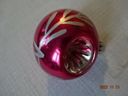 Christmas glass ball, silver pattern, diameter 5 cm. He has!