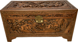 Chinese carved camphor chest