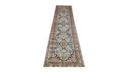 SZ413 Kasmiri 100% selyemszőnyeg zöld 320x96