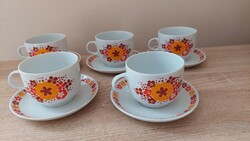 Alföldi orange canteen pattern bella tea cups