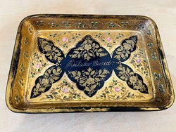 Gilded glass tray from the 19th century
