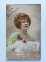 Régi képeslap fotó levelezőlap hölgy
