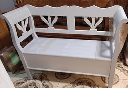 Folk-style Wooden Armchair Bench, Chest, Lift-up Arm Chest, Armchair