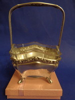 Antique silver tray with handles