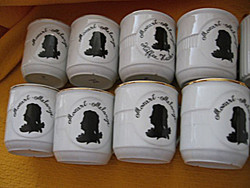 Baroque shaded coffee and mortar mugs