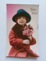 Régi képeslap fotó 1925 levelezőlap kislány