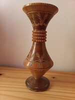 Small wooden vase, inlay